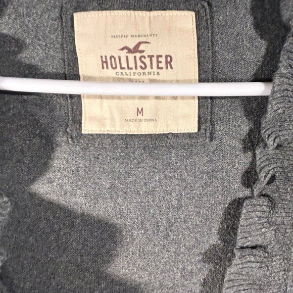 Hollister Open Front Cardigan Sweater Womens Size Medium Ruffle Edge - Picture 3 of 6